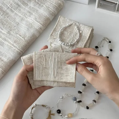 Factory-new Jacquard Cotton-linen Screen Printed Dust-proof Packaging Bags Clothing Jewelry Simple Sophisticated Portable