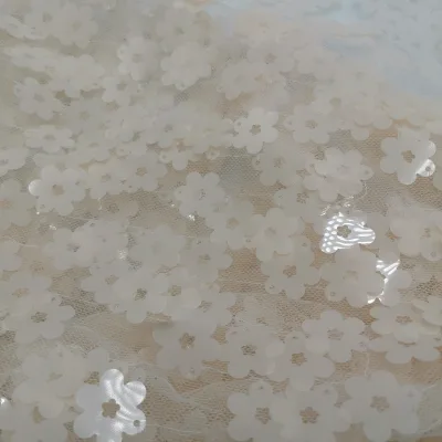Hot Sale Iridescent Sequin Lace Texture Fabric for Dress