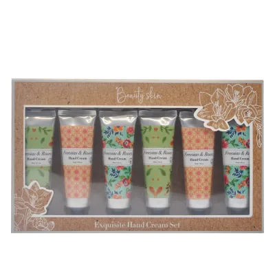 High Quality Aluminum Soothing Floral Scented Hydrating Hand Cream Tube Gift Set