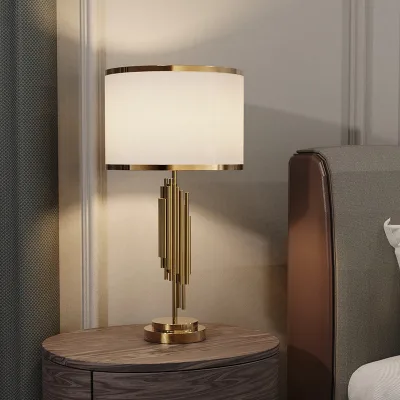 Modern European Touch Control Iron Electric LED Dimmable High CRI 90 Desk Night Light Thumb Bedside Table Lamps
