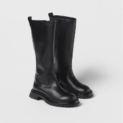 Z-CD07 Classic Martin Boots Walking Shoes New Style Round Toe Thick Sole Botas Mujer Invierno 2022 Stock Knee High Boots Black