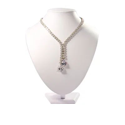 Elegant Necklace Display Props Custom Size Leather Shown in the Window for Display Necklace Display Bust Jewelry Display Stand
