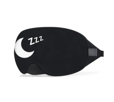 100% Cotton Sleep Mask with Adjustable Strap - Ergonomic Design & Light Blocking Eye Cover for Travel & Night Use