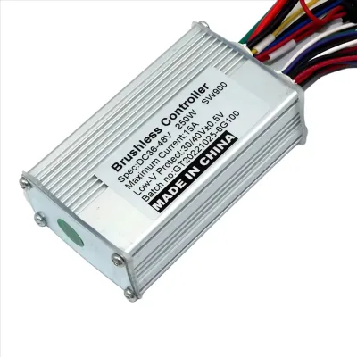 Electric Bike Controller 36V/48V 250/350W 15a Brushless Dc Lithium Battery Electric Bicycle Brushless Controller