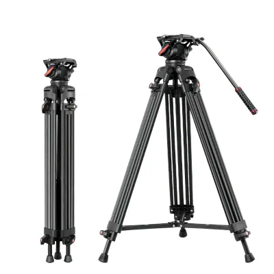 Professional Fluid Head Camcorder Tripod for DSLR Video Telescope Tripod with Stable Performance