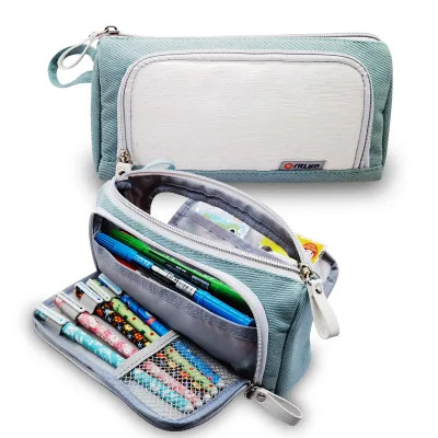 School Supplier Large Pencil Bag Multifunction Custom Printed Medium Capacity Pencil Case with One Compartment