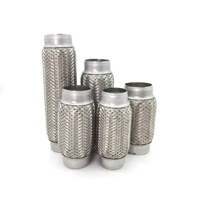 Universal Car Engine Parts Turbo Downpipe Stainless Steel Double Braided Bellows Exhaust Flexible Pipe Customized