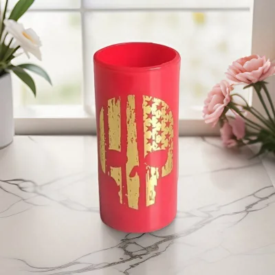 Novelty Glasses Gift 60ml 2oz Red Black Plastic 12 Gauge Shot Glasses for Party