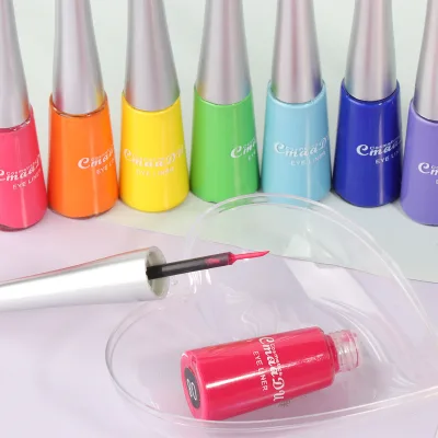 Cmaadu 14PCS/Set Colorful Neon Mineral Matte Liquid Eyeliner Set Long Lasting Non-smudge Waterproof Eye Liner