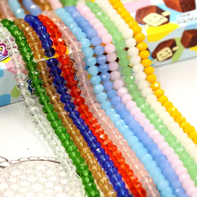 Wholesale 3mm 4mm 6mm 8mm Round Glass Beads , Faceted Quartz Crystal Glass Beads Scattered