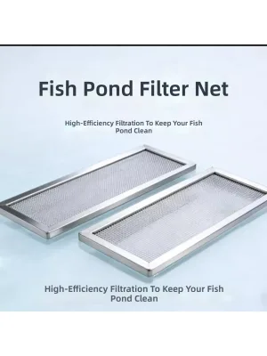 304 Stainless Steel Ultra-Dense Ultra-Fine Aquarium Filter Mesh 2cm Thickness up to 300 Mesh Filtration Square-Corner Edging