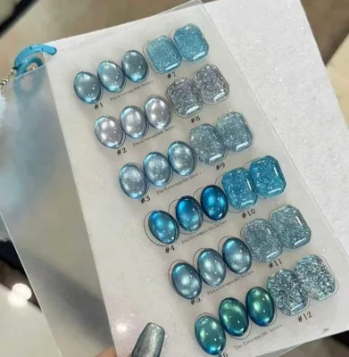 New Cat Eye Water Base Designer DIY Gel Polish Full Set 30-Color Private Label Summer Ice Transparent Jelly Wholesale
