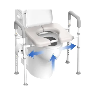 Adjustable Heavy Duty Toilet Riser Seniors' Raised Toilet Seat Handles Width Height Adjustable Rehabilitation Therapy Supplies