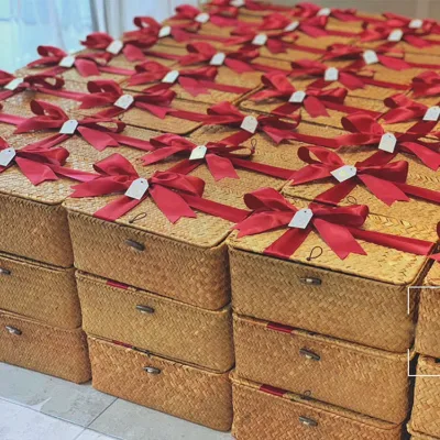 Most Popular Natural Seagrass Rectangle 3pcs Gift Basket for Birthday Wedding Celebration