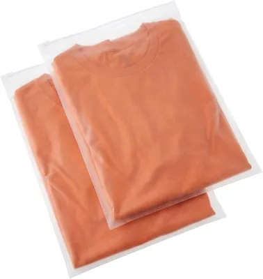 Zipper Apparel Bag, Frosted Zipper Clothing Storage Bag, Travel Bags, for Shipping Shirt Underwear, No Vent Hole