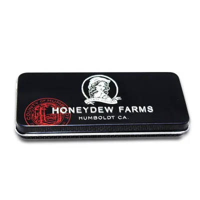 Customized Rectangular Metal Cans Mini Mint Hinged Cigarette Box Tin Packaged
