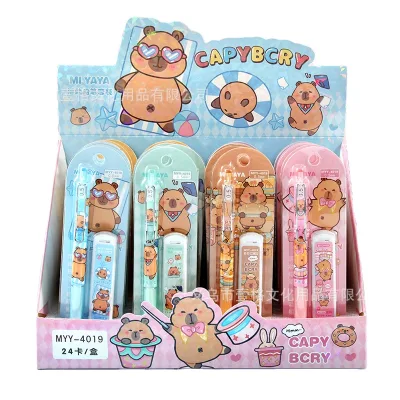 Cute Capybara High Beauty Automatic Pencil Set 0.5MM Anime Capybara Pen Wholesale
