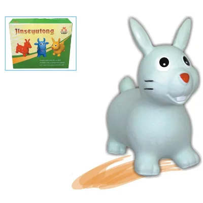 Wholesale Soft Environmental Rabbit Rody Animal Inflatable PVC Jumping Hopper