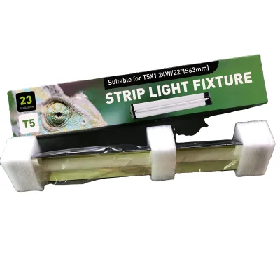 24W T5 UVB Reptile Light Fixture Kit with 10-Tube Glass Material, for 30cm, 60cm, 90cm, 120cm Ho UVB Reptile Bulbs