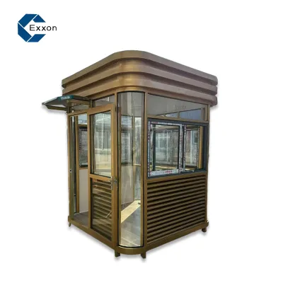 Outdoor square Steel Kiosk Movable Finished Product Community Guard Room Gate Duty Room Security Room Prefab Guard House