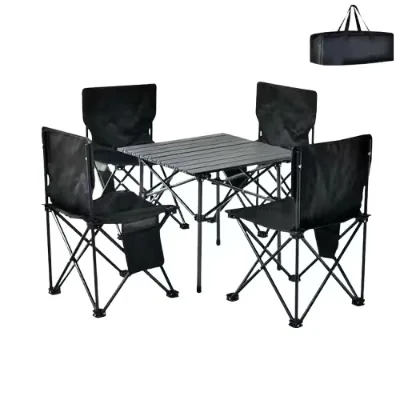 Camping Folding Table and Chair Outdoor Table and Chair Set Portable Combination Camping Folding Table and Chair