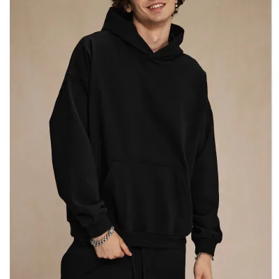 Custom Logo Embossing Hood Sweatshirt for Men 3D Embroidery Screen Print Woven Woven Hoodies With Puff Technique
