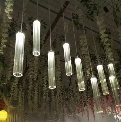 Acrylic 10-Head LED Plum Tubes Light Warm White Wedding Party Decoration Ceiling Hanging Ornaments Lamp for Events