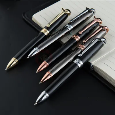 GemFully B2binchina Top Sales 2024 Animal Pens Luxury Heavy Silver and Black  Metal Ballpoint Pens with Logo