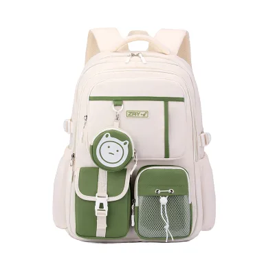 HY High Quality Unisex Children's School Backpack for Grade 3-6 Students Stylish Cartoon Design Waterproof Nylon Material Spine