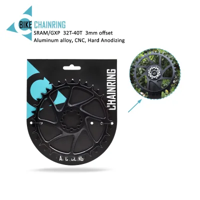 AI CYCLING Bicycle Chainring for SRAM 8 Bolt (3mm Offset) 32T-40T AXS Hollow Mountain Narrow Wide OEM Lightweight Road Bicycles
