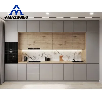 AMAZBUILD Best Selling Custom Designed MDF Kitchen Cabinets Hand Painted Personalized Wood Products for Your Dream Kitchen