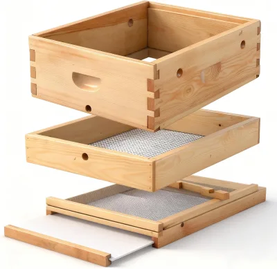 Unassembled Langstroth Bee Hive Medium Box Wooden Beehive Box Beekeeping Equipment Chinese Fir Wood Factory Supply