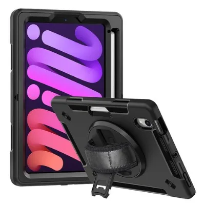 For Ipad Mini 6 Case With Hand Strip handle , Pencil Holder Tablet Cover , case for ipad with handle