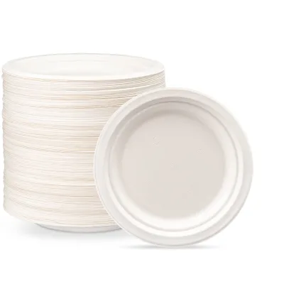 Custom 100% Cornstarch Tableware Bagasse Fibers Lunch Compostable t Disposable Take Out Food Containers 9X9 1-Compartment
