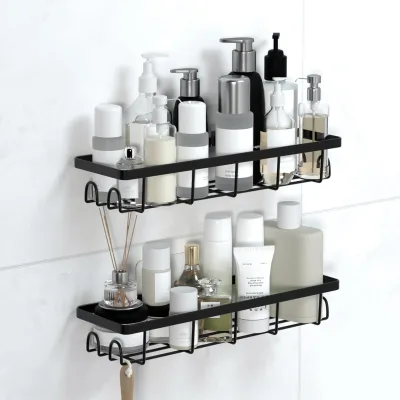 Wall Mounted Bathroom Shelf Free-floating Shelf Bathtub Hanging Basket Shampoo Storage Rack Bathroom Storage Rack