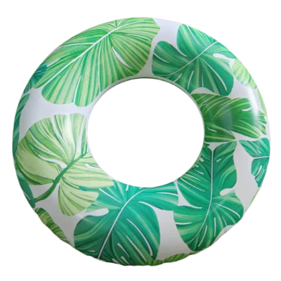 Swimming Ring Floating Ring Palm Leaf Swimming Floats  Inflatable Float Ring Beach Lounge Chairs