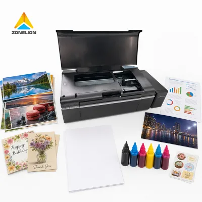Photo Inkjet Printer Six Color Ink Tank System High Definition Image Quality Desktop Printing Machine