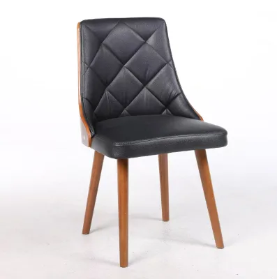 Factory Direct Durable Polyester Wood & Rubber Wood Adjustable Bar Stool W50*D48*H46/83.5CM Knock-Down Walnut