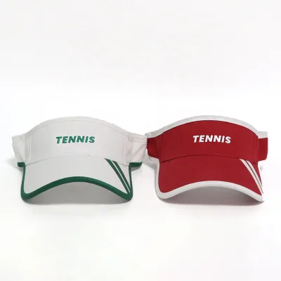 Custom 3D Embroidered Logo Women's Tennis Golf Sun Visor Hats Adjustable Strap UV Protection Ideal for Sports Outdoor Caps