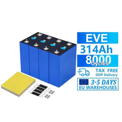 EVE MB31 314Ah 3.2V LiFePO4 Battery Grade A+ Energy Storage Solar Power 0.5C Current ESS