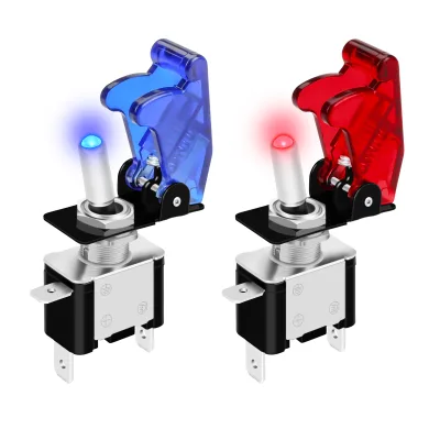 12V 20A SPST ON-OFF Light Toggle Switch 3 Pin 2 Position with Safety Cover for Automotive Motorcycle Car RV Truck Boat