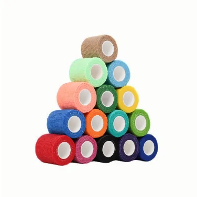 Non-woven self-adhesive elastic bandage for sports elbow and knee protection
