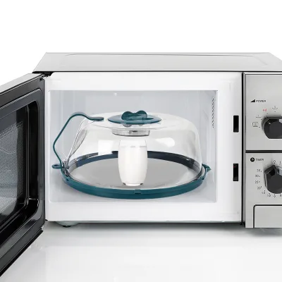 High Transparency Universal Microwave Splatter Cover with Steam Holes Antibacterial Food Cover