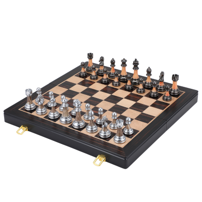 Deluxe Large Chess Games 45cm Black Solid Wood Chess Board Imitation Jade Chess Pieces
