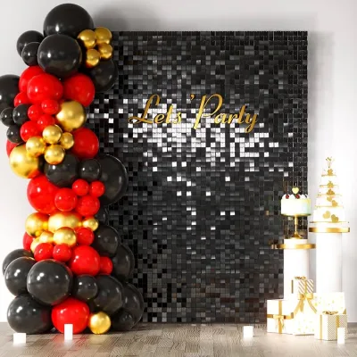 KAVI Wedding Supplies Are Dazzling, with a Sequin Board As the Indoor Decoration Background.