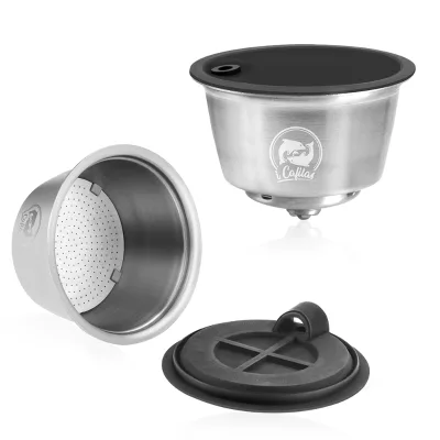 Durable Stainless Steel Reusable Capsule Refillable Coffee Pod Compatible with Machine