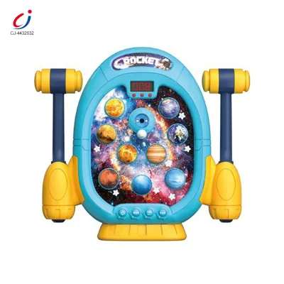 Chengji Whac-a-mole Kit Interactive Educational Sound and Light Space Theme Game Challenging Whack a Mole Game Kit