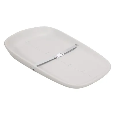Infant Diaper Changing Tray, Wipeable Waterproof Hard Contour Changing Pad with Safety Strap & Built-in Length Ruler