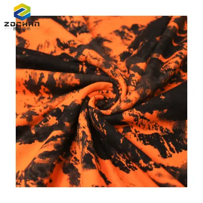 Factory 100% Organic Cotton Printed Jersey Skin-friendly Volcanic magma Knit Fabric for t Shirt Vest Suit