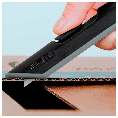 Led Utility Knife Safety Ceramic Box Cutter With Sawtooth Edge Box Opener Knives Cardboard OEM Portable Paper Cutting